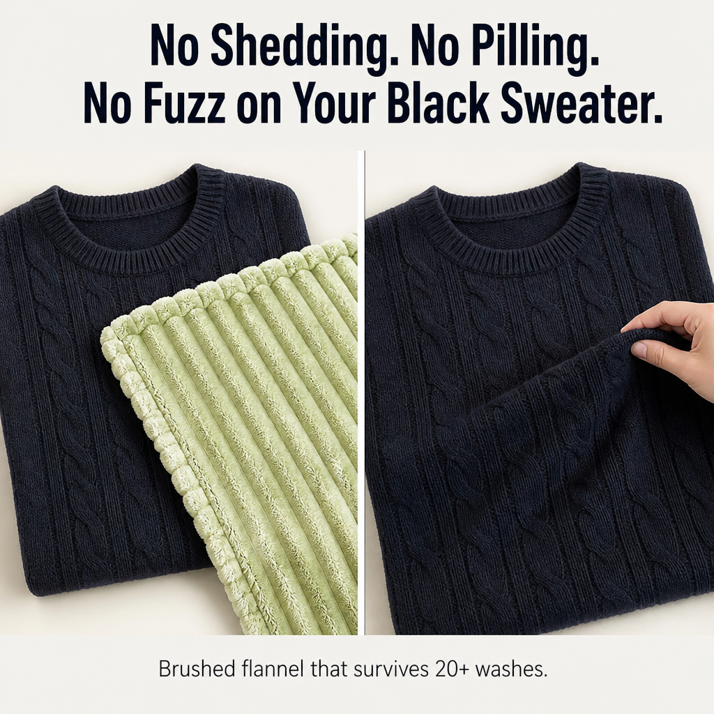 CozyNest™ — Envelop Yourself in Ribbed Flannel Comfort That Hugs You Back