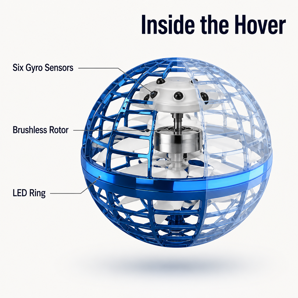 LuminaSphere™ — Float, Boomerang Back & Grab Mid-Air, One-Hand Tossable