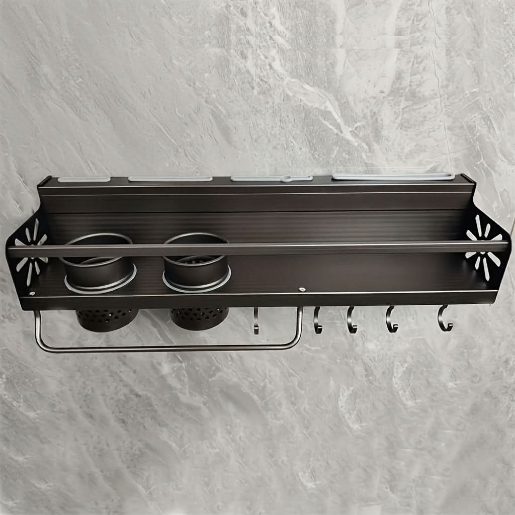 Wall-Mounted Kitchen Storage Rack for Organizing Supplies