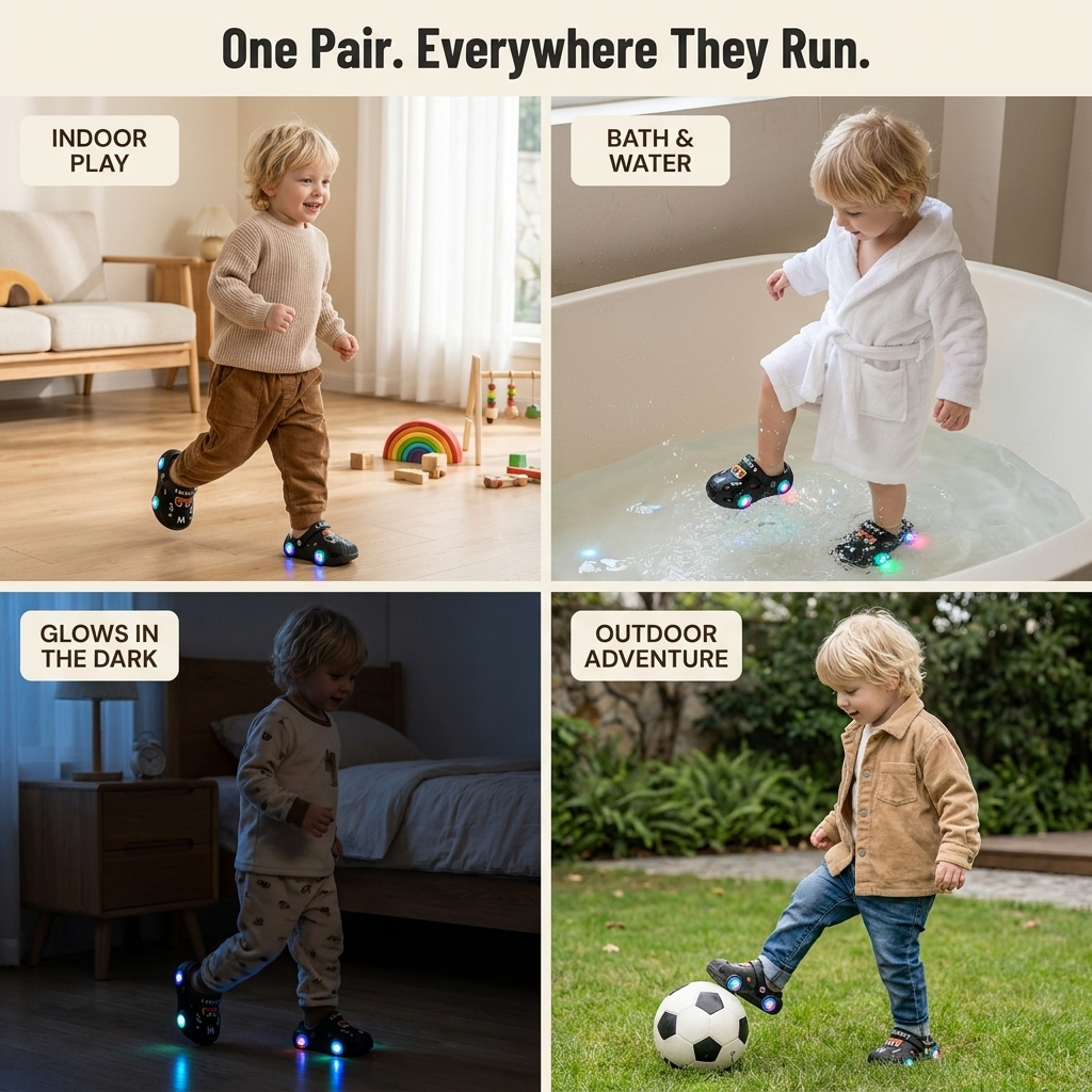 LumoSprints™ — Illuminate Every Step & Hold Firm on Slippery Floors Toddlers Often Slip On