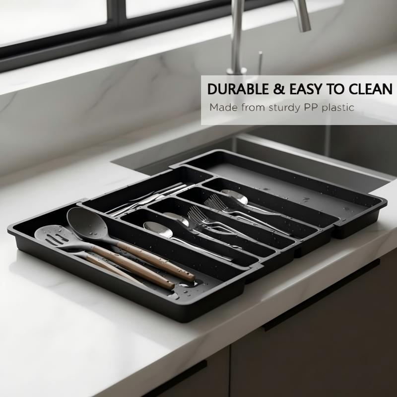 Adjustable Cutlery Organizer for Drawers – 33 to 57 cm Expandable