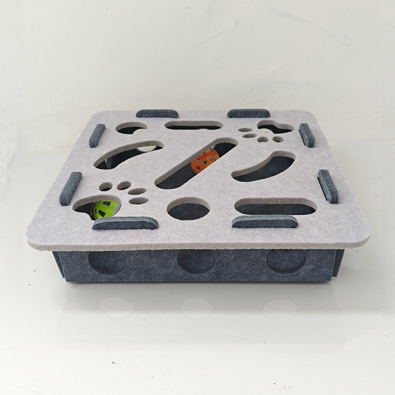 Felt Puzzle Box for Cats - Engaging Toy for Playtime