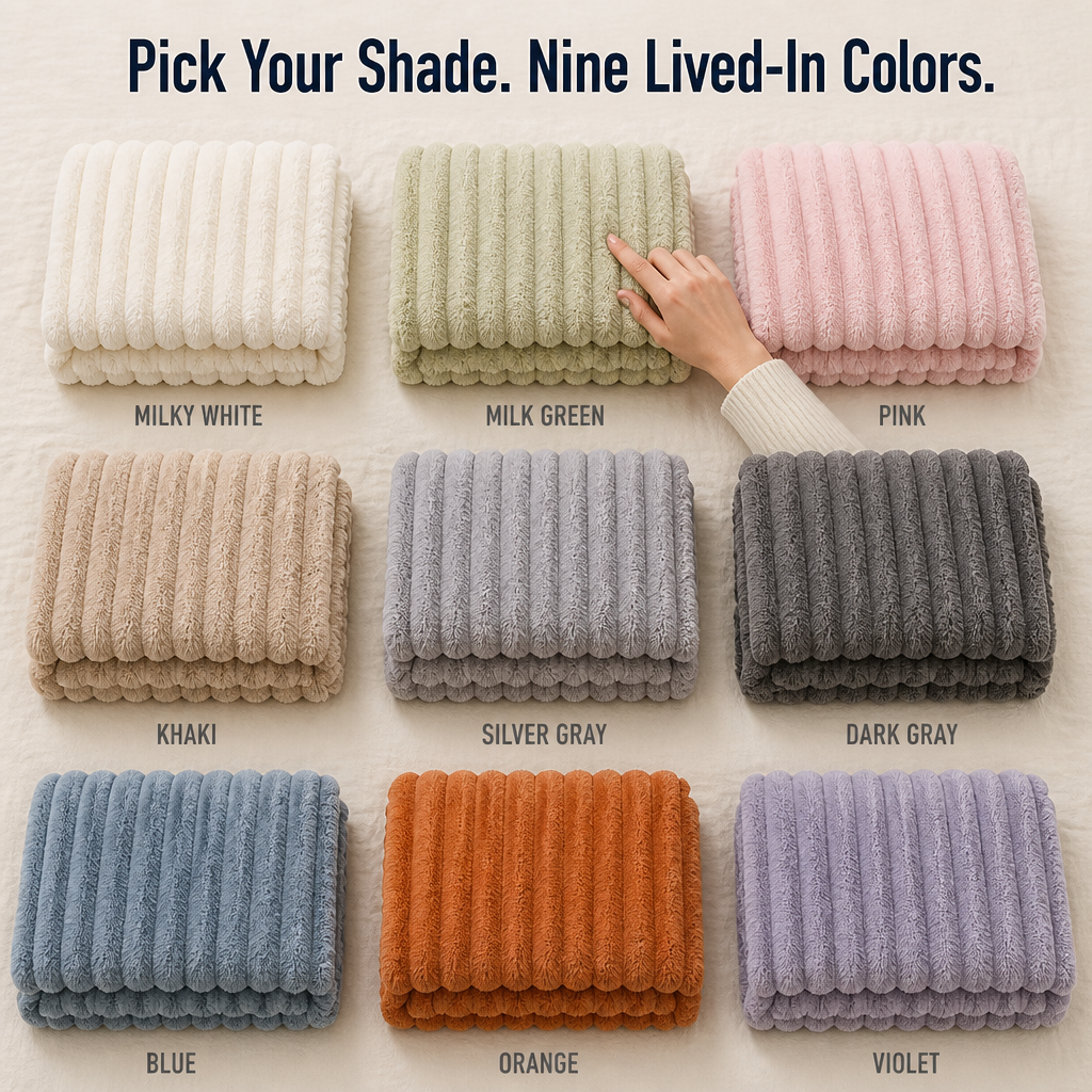 CozyNest™ — Envelop Yourself in Ribbed Flannel Comfort That Hugs You Back