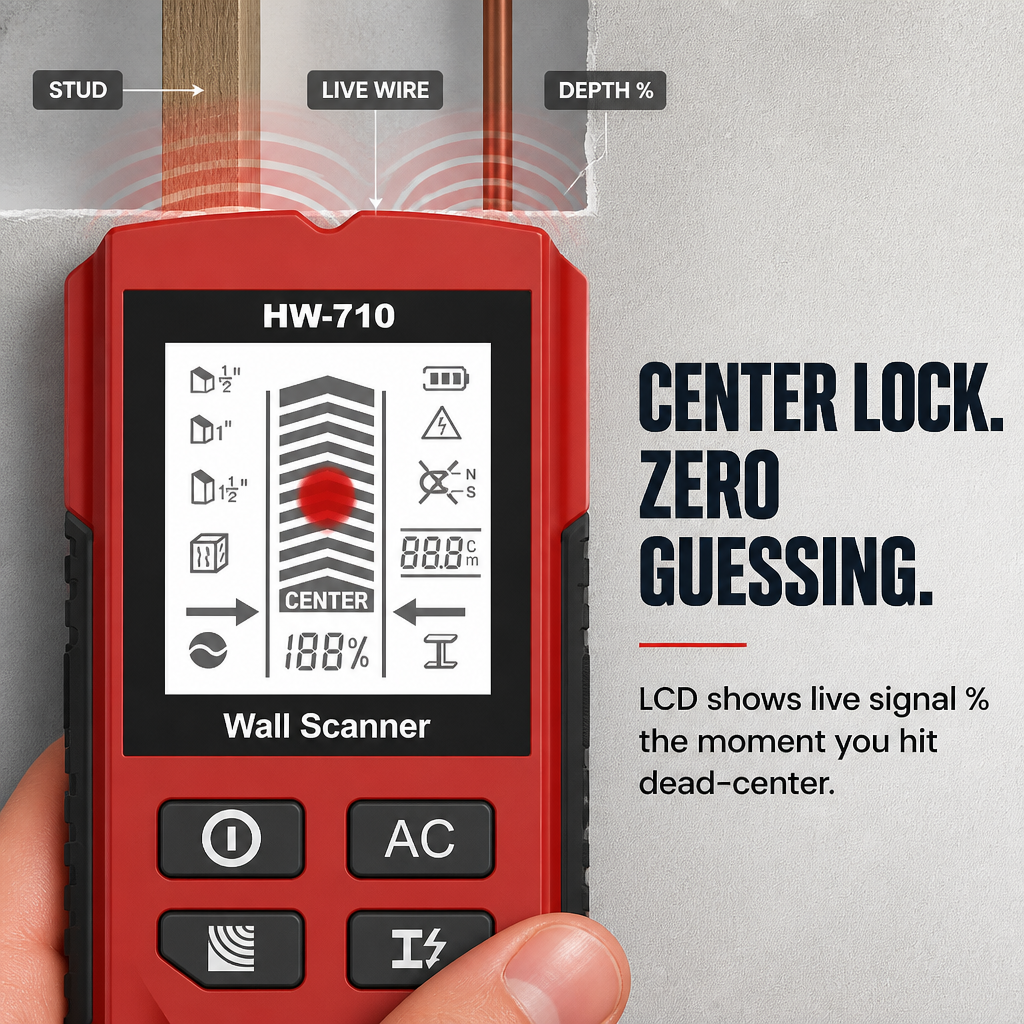 WallSight™ — Locate Studs, Pipes & Live Wires Ahead of Drilling