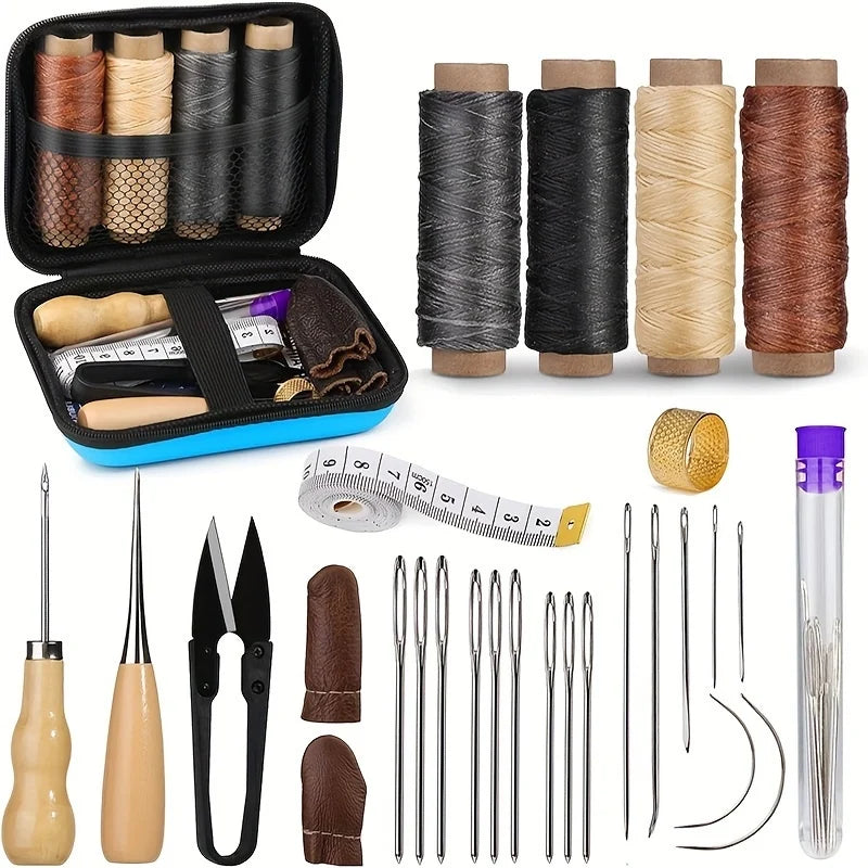 Complete Repair Set – Leather Sewing Kit with Waxed Thread