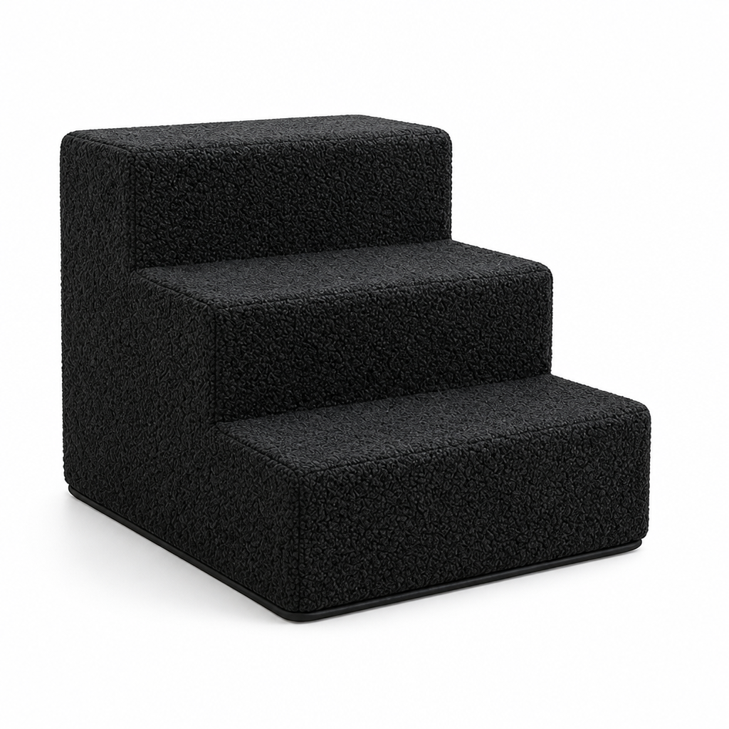 Removable Plush & Non-Slip Foam Pet Steps (3-Step)