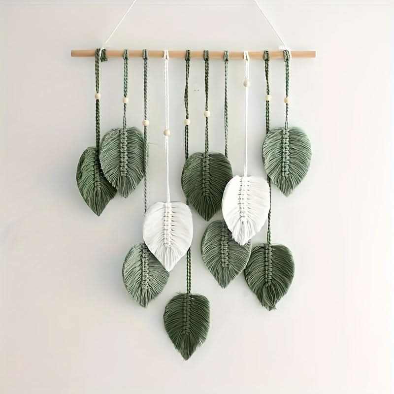 Bohemian Leaf Wall Decor in Green