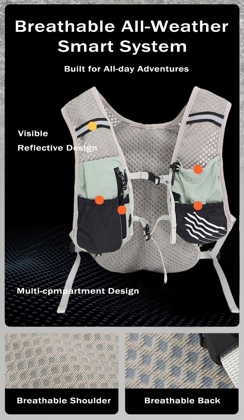 Water Backpack for Hiking and Running - 2L Hydration Vest