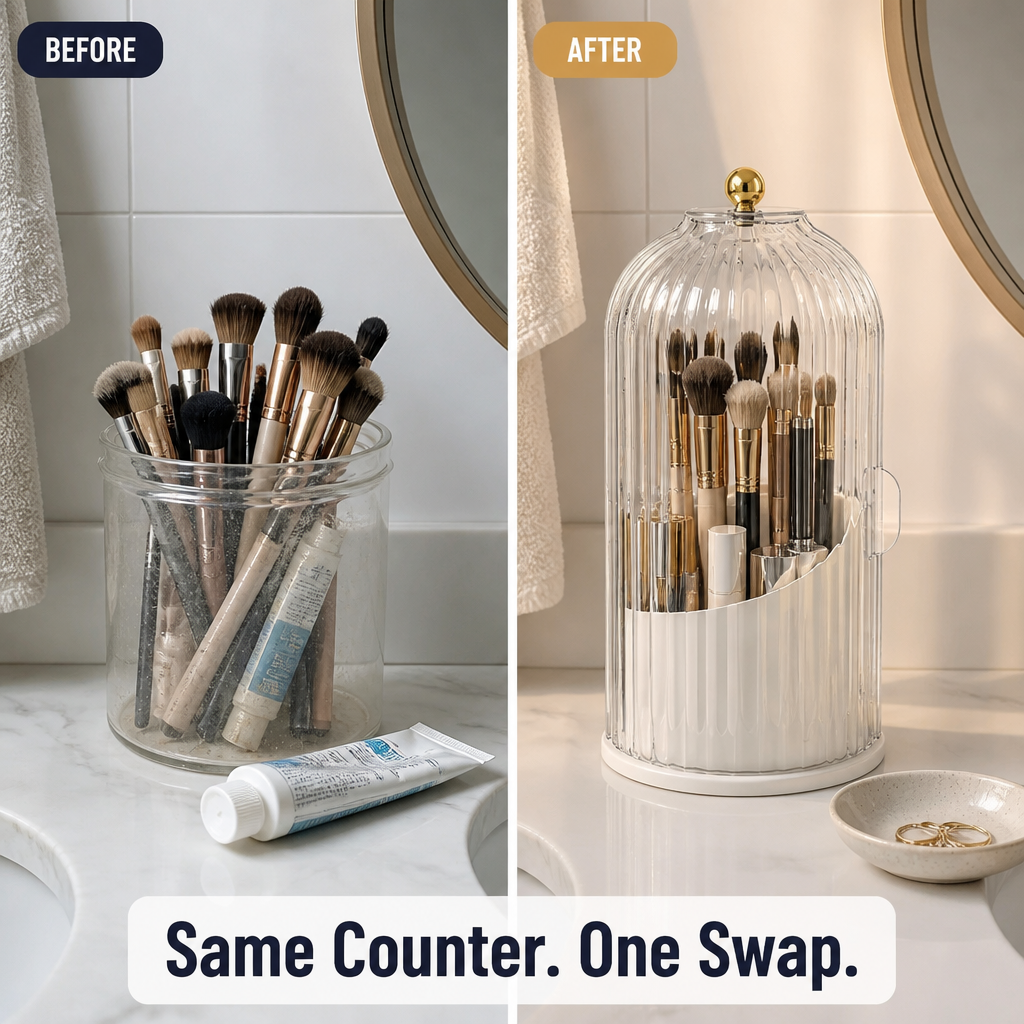 MetroLux™ Brush & Beyond Organizer — Turn Bathroom Mess into Crisp, Clutter-Free Serenity