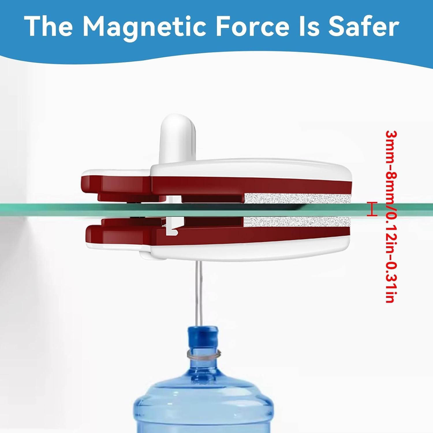 Double-Sided Glass Cleaner with Magnetic Design for Windows