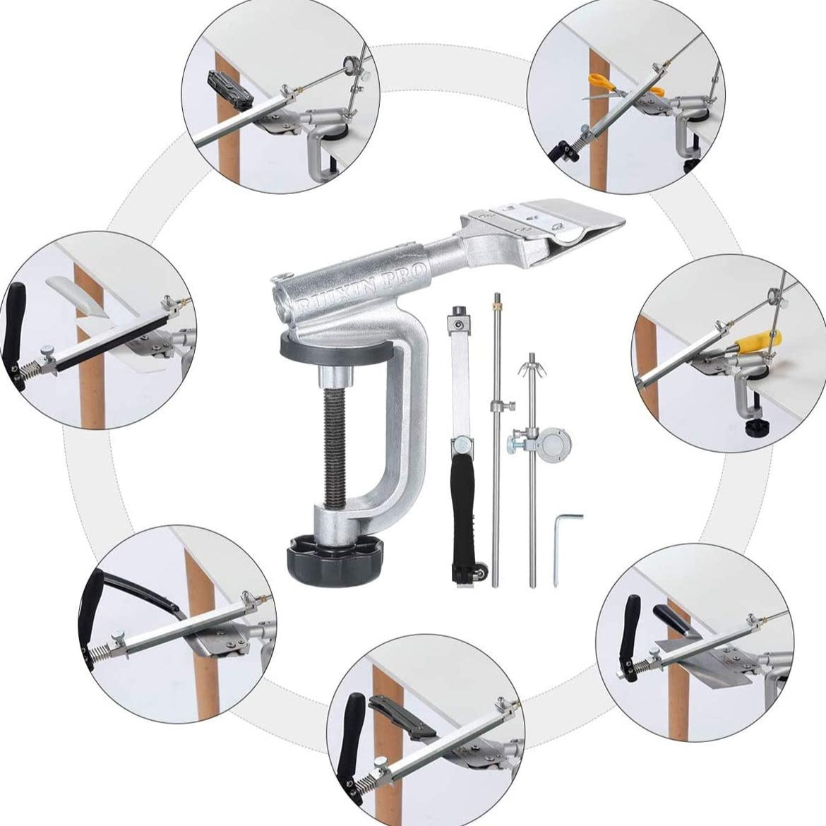 Adjustable Angle Knife Sharpener – Ergonomic, Safe for All Knives, Eco-Friendly Aluminum Design