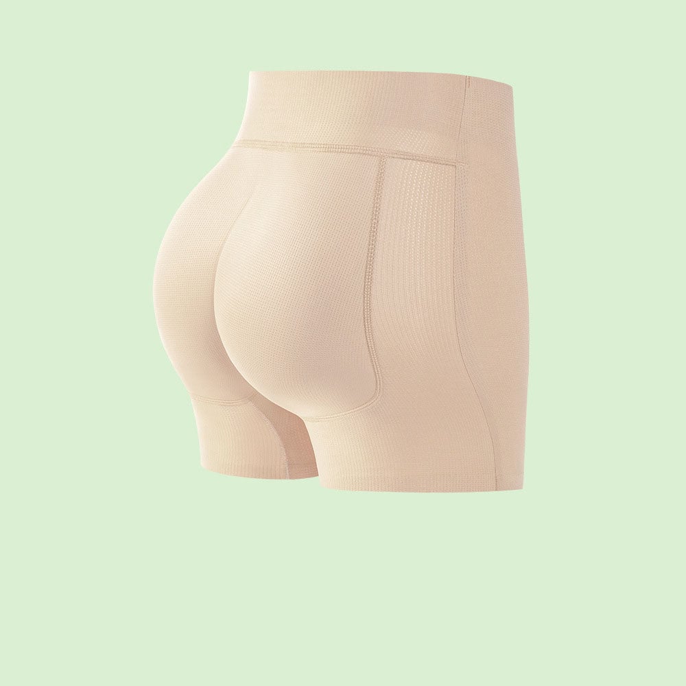 High-Waisted Shapewear Shorts with Padded Bottom - Breathable & Discreet