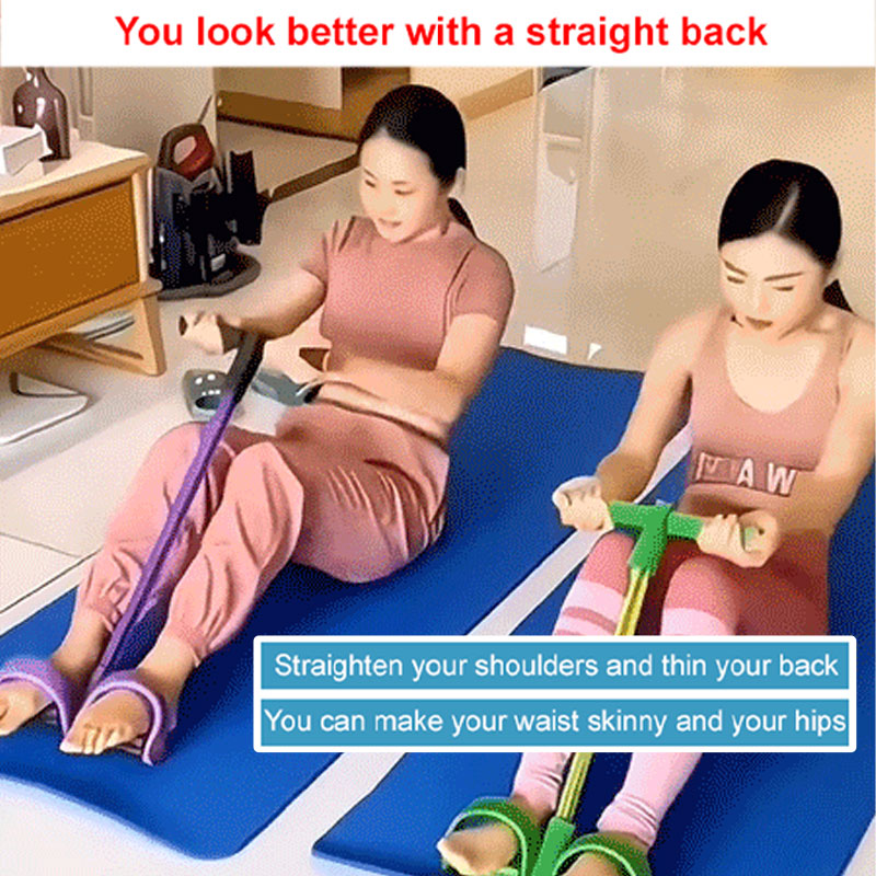 Full-Body Workout Resistance Trainer with Foot Pedals