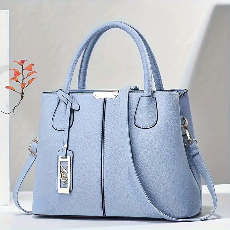 Classic Timeless Handbag in PU Leather with Internal Pockets
