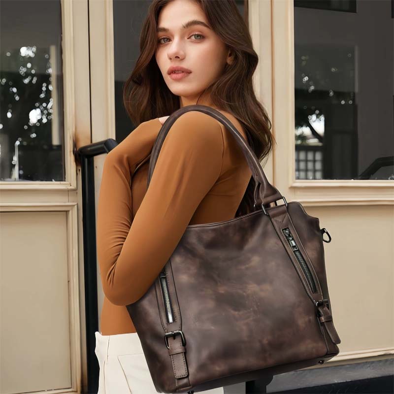 Adjustable Shoulder Strap PU Leather Crossbody Bag