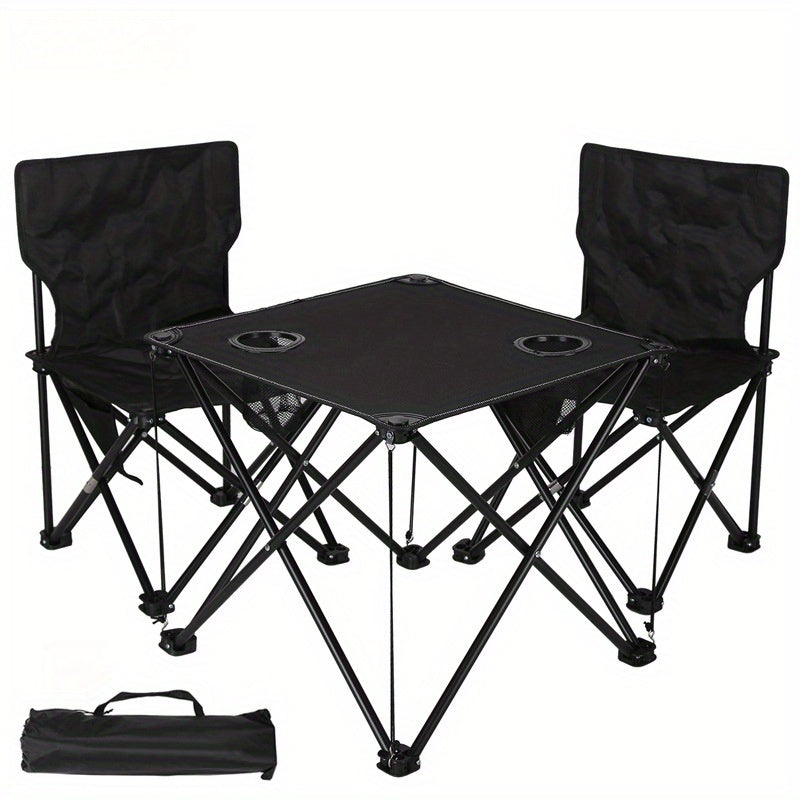 Compact Outdoor Furniture Set with Metal Frame and Oxford Fabric