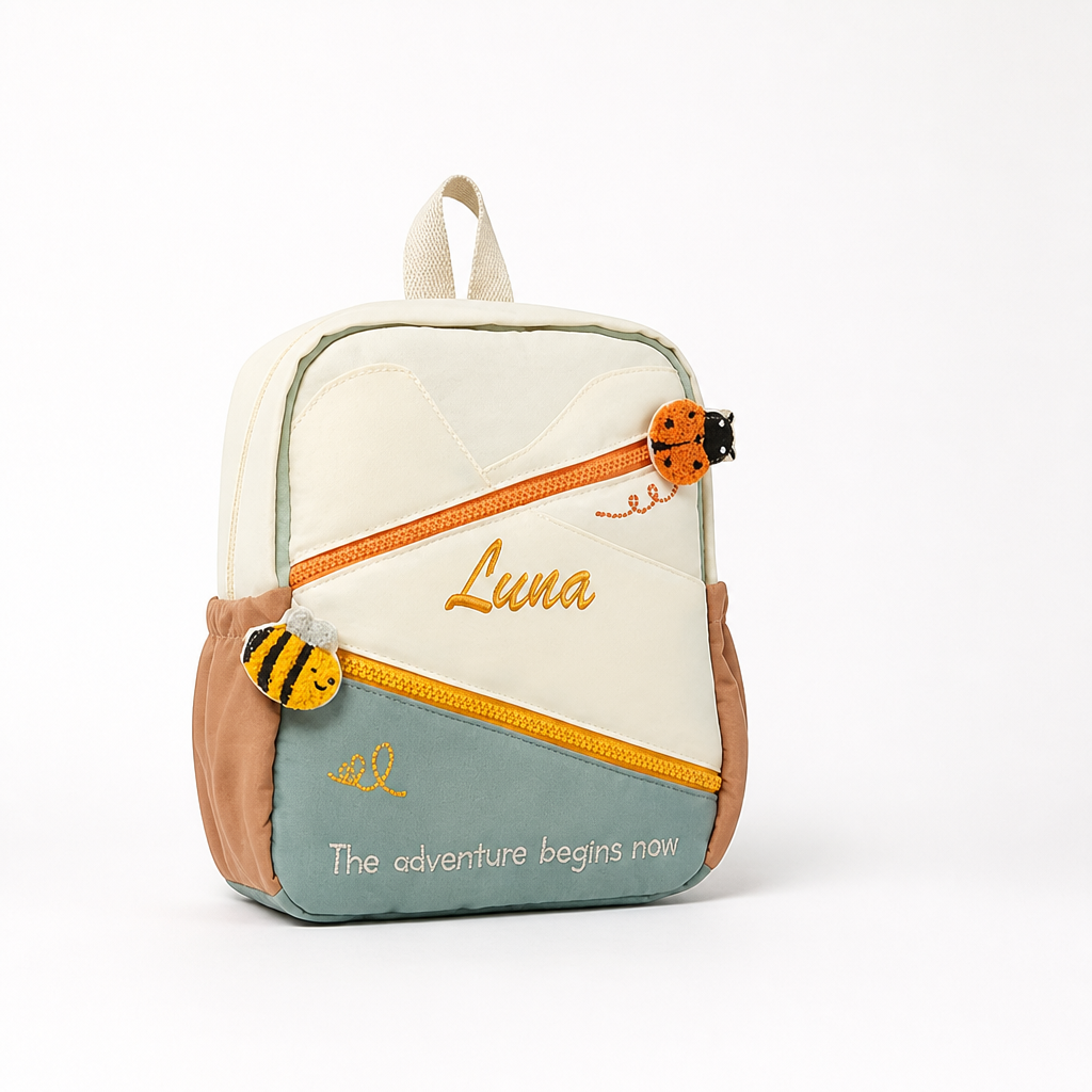 Lightweight Nylon Color-Block Kids Backpack