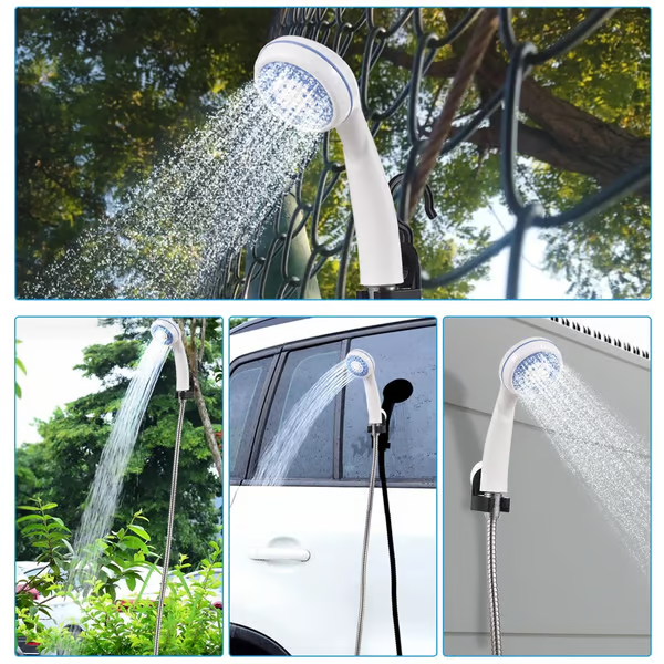 Portable Outdoor Shower with Battery – USB Camping Shower