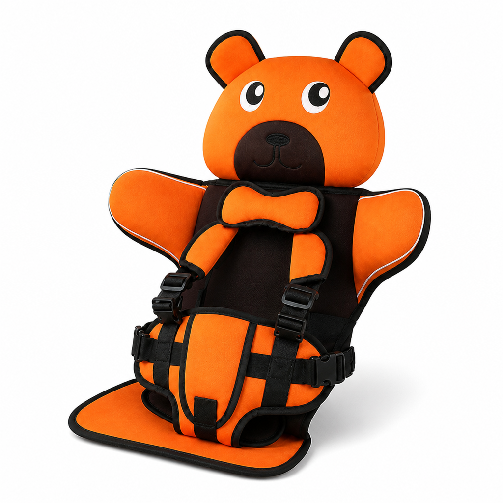 Foam-Padded Side-Wing Adjustable Harness Car Seat Cushion