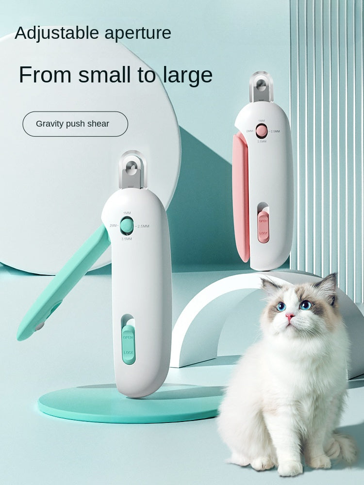 Adjustable Cat Nail Clipper with Concealed Nail File