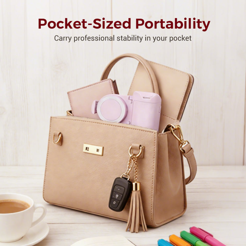 Bluetooth Camera Shutter with Smartphone Grip and 180° Stand Base