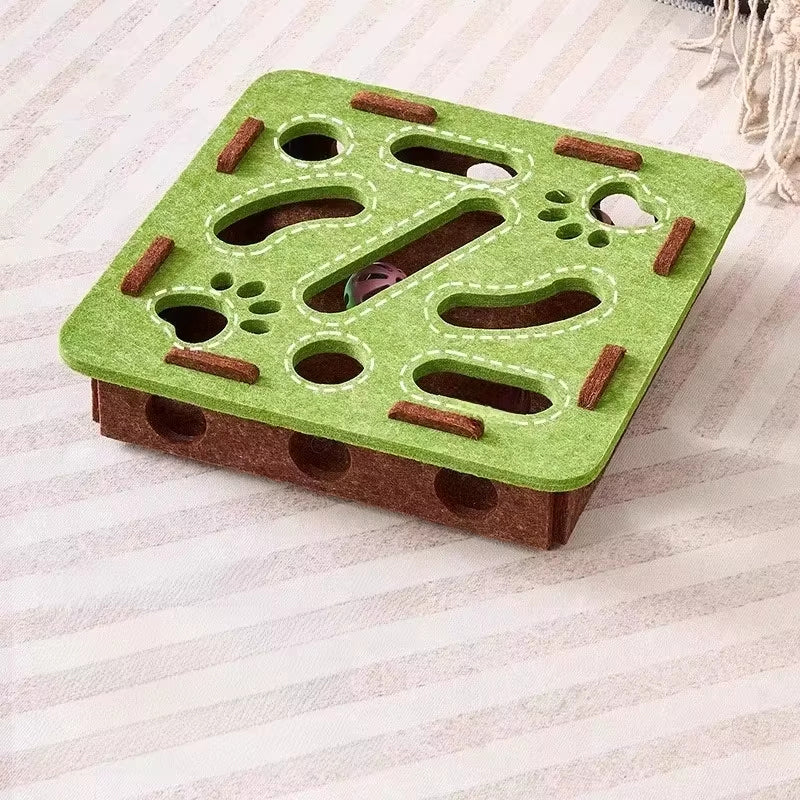 Felt Puzzle Box for Cats - Engaging Toy for Playtime