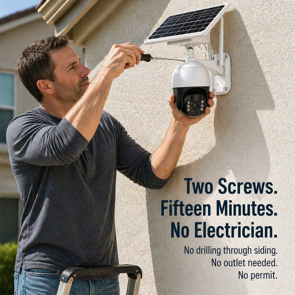 SolarSentry™ Wireless Outdoor Camera — Monitor Every Blind Spot Around the Clock, No Cables, No Fees