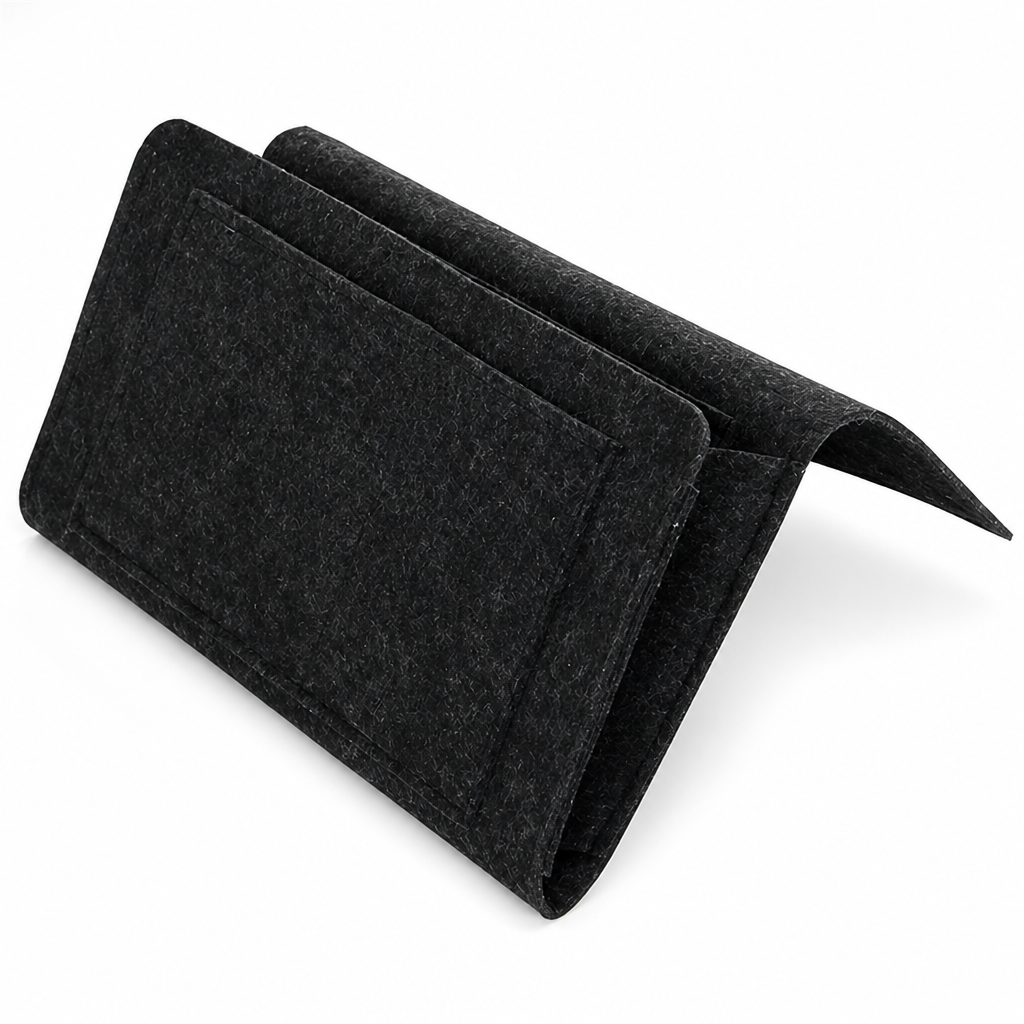 Durable Slide-Under Felt Bedside Caddy (5 Compartments)