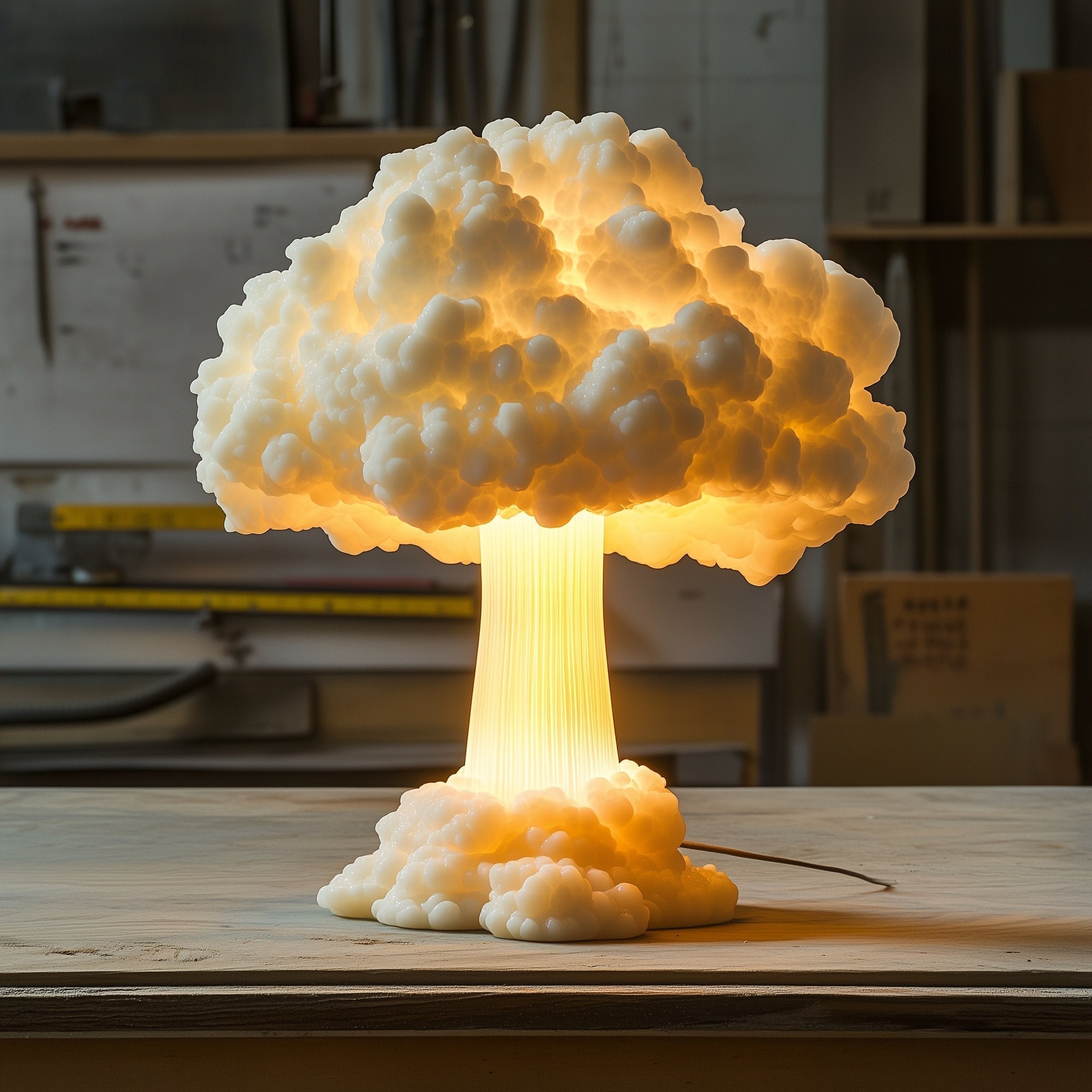 LED Warm White Light Mushroom Shaped Table Lamp