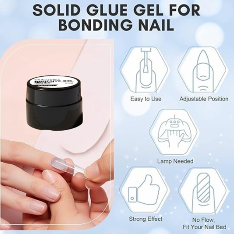 10 ml Nail Adhesive Gel – Firm Bond for Tips and Press-On Nails