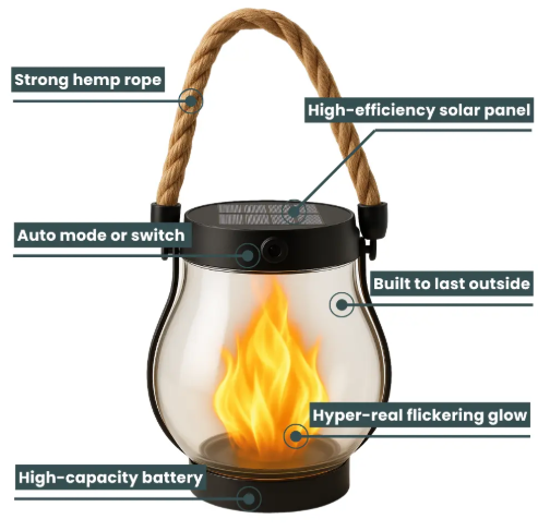 LumaFlare™ — Transform Your Nights with Realistic, Worry-Free Firelight That Dances Outdoors