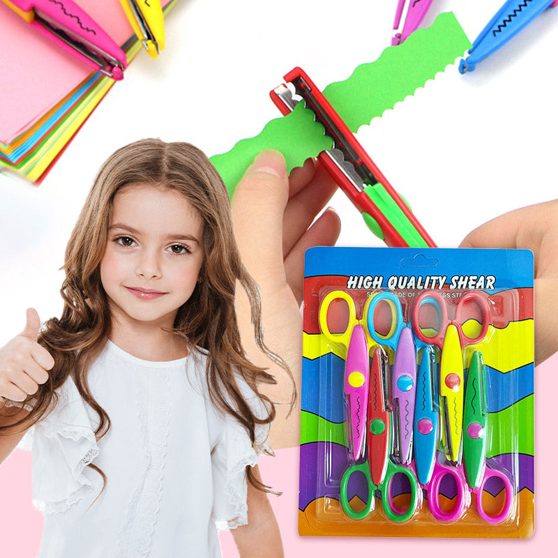 Children's Scissors Set – 6 Decorative Patterns for Crafting