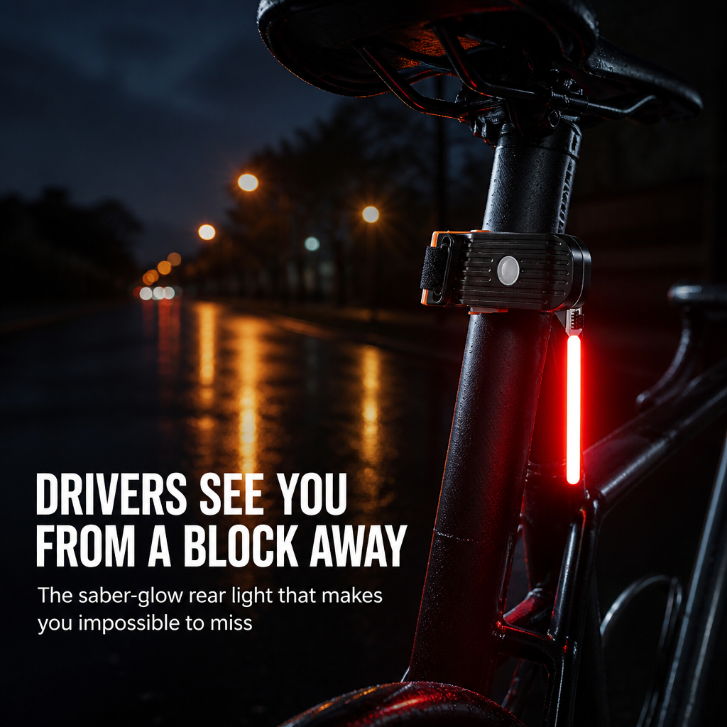 LumaGuard™ — Transform Your Seatpost Into a Radiant Saber Drivers Won't Overlook