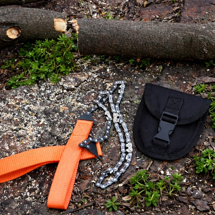 Foldable Survival Chainsaw with Fire Starter – Compact Design
