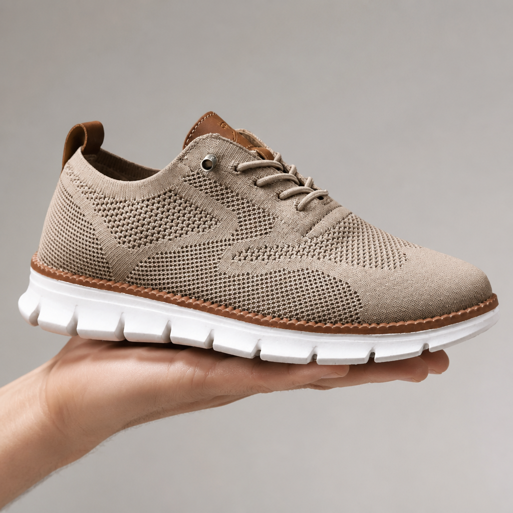 StrideAura™ – Breathable Knit Walking Shoes with Orthopedic Arch Support
