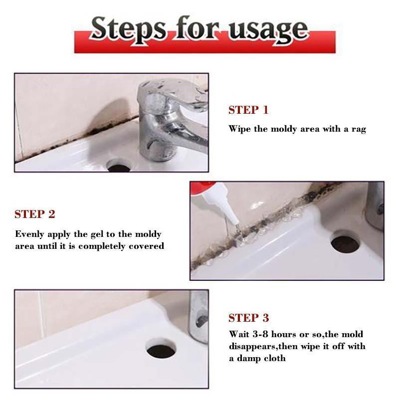 Deep Cleaning Gel for Grout, Tile, and Caulk – Mold and Mildew Eliminator