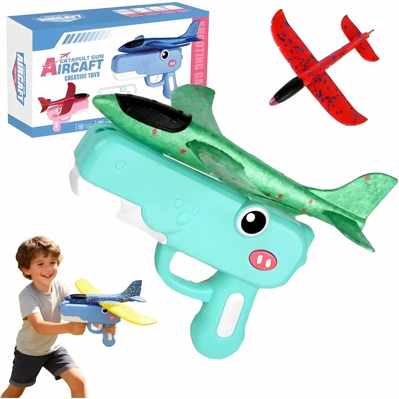Foam Plane Launcher Featuring Dinosaur Design