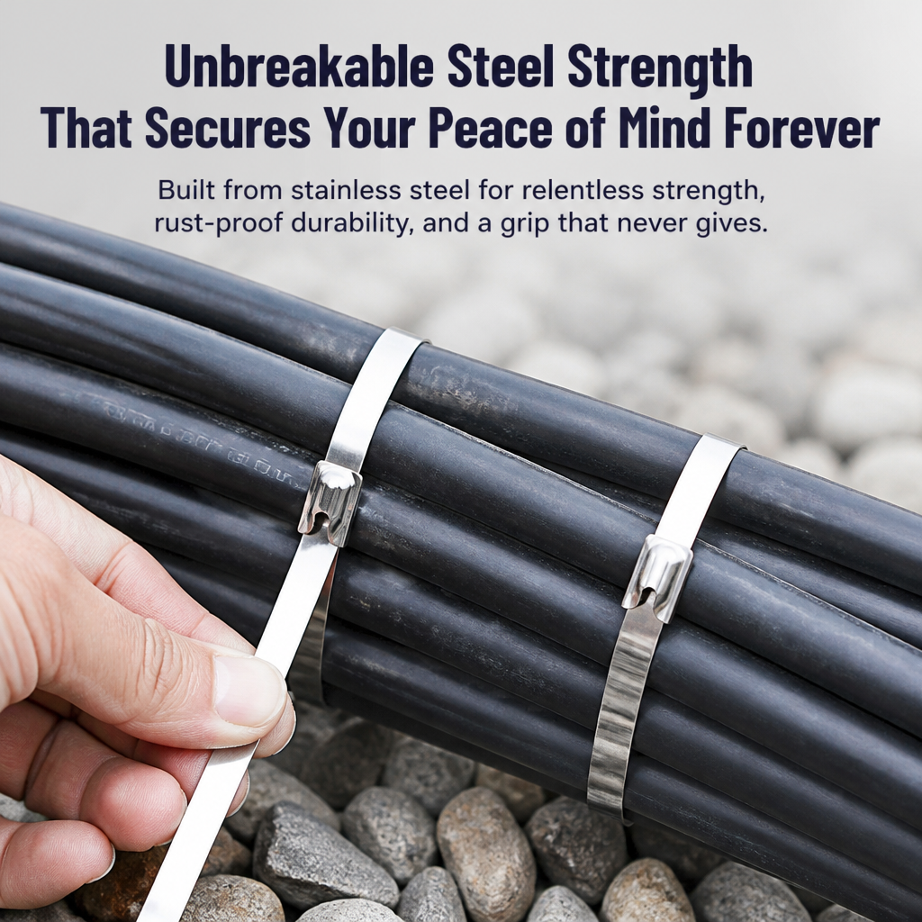 TitanGrip™ — Lock Cables, Pipes & Gear Tight Where Plastic Ties Snap