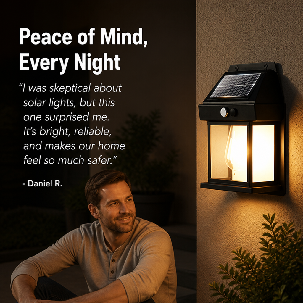 SolarFlare™ — Light Every Corner With Warm, Motion-Sensing Glow, Zero Wiring