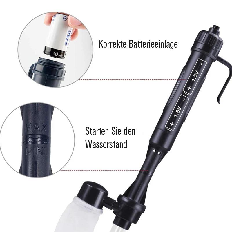 Aquarium Water Replacement System with Gravel Cleaning Tool