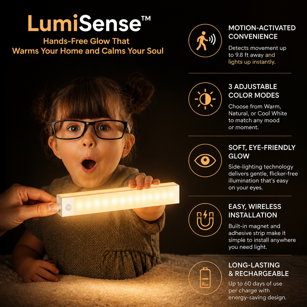 LumiSense™ — Hands-Free Glow That Warms Your Home and Calms Your Soul