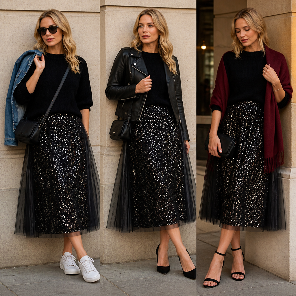 Luminelle™ Shine Top and WhisperTulle™ Skirt — Command Every Room with Effortless Elegance and Unstoppable Confidence