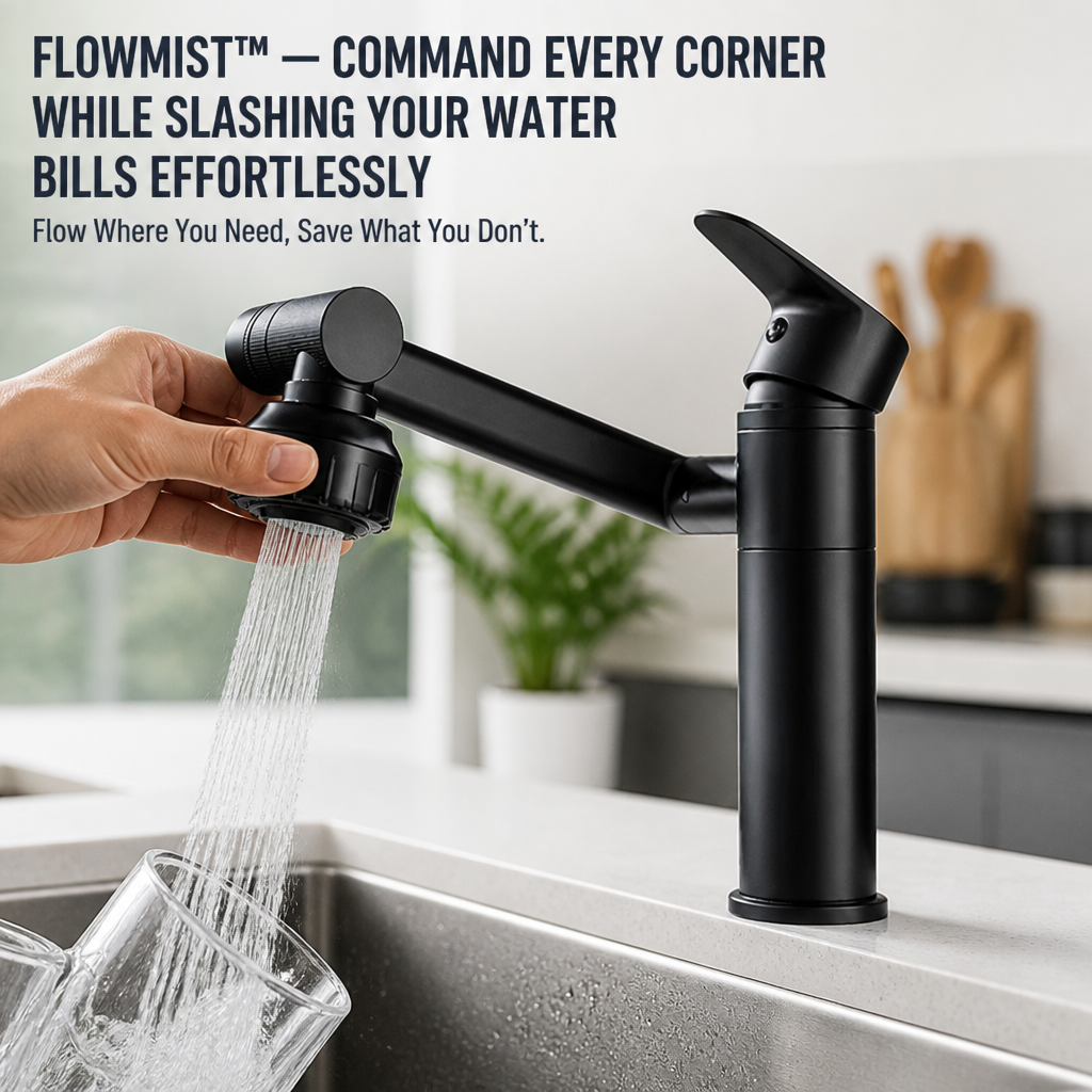 FlowMist™ — Swivel to Every Corner and Rinse Splash-Free Every Day | Full Faucet Upgrade