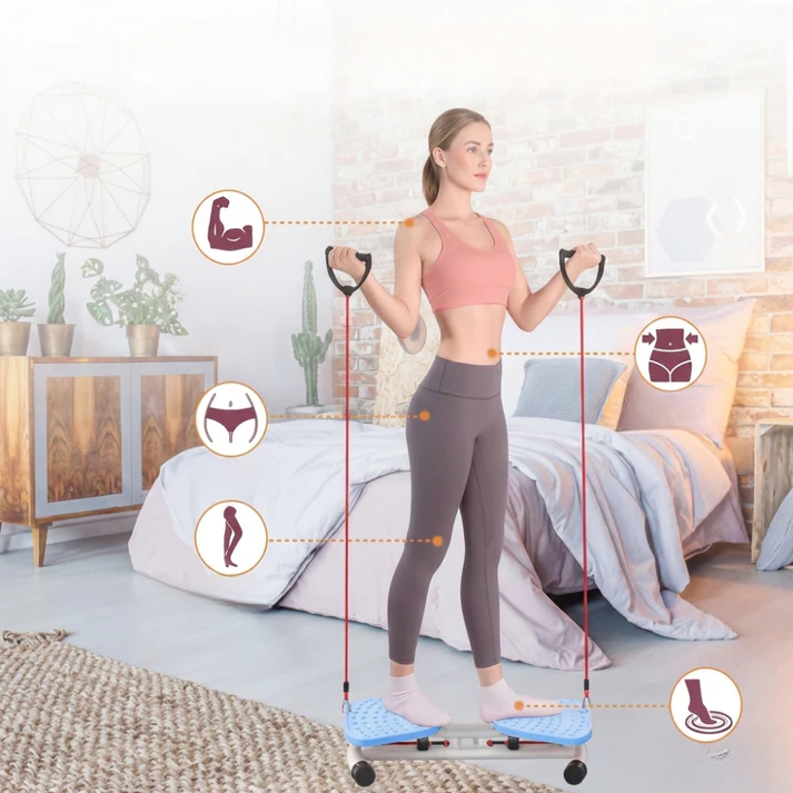 Full Body Twist Stepper with Resistance Band – Supports up to 120 kg