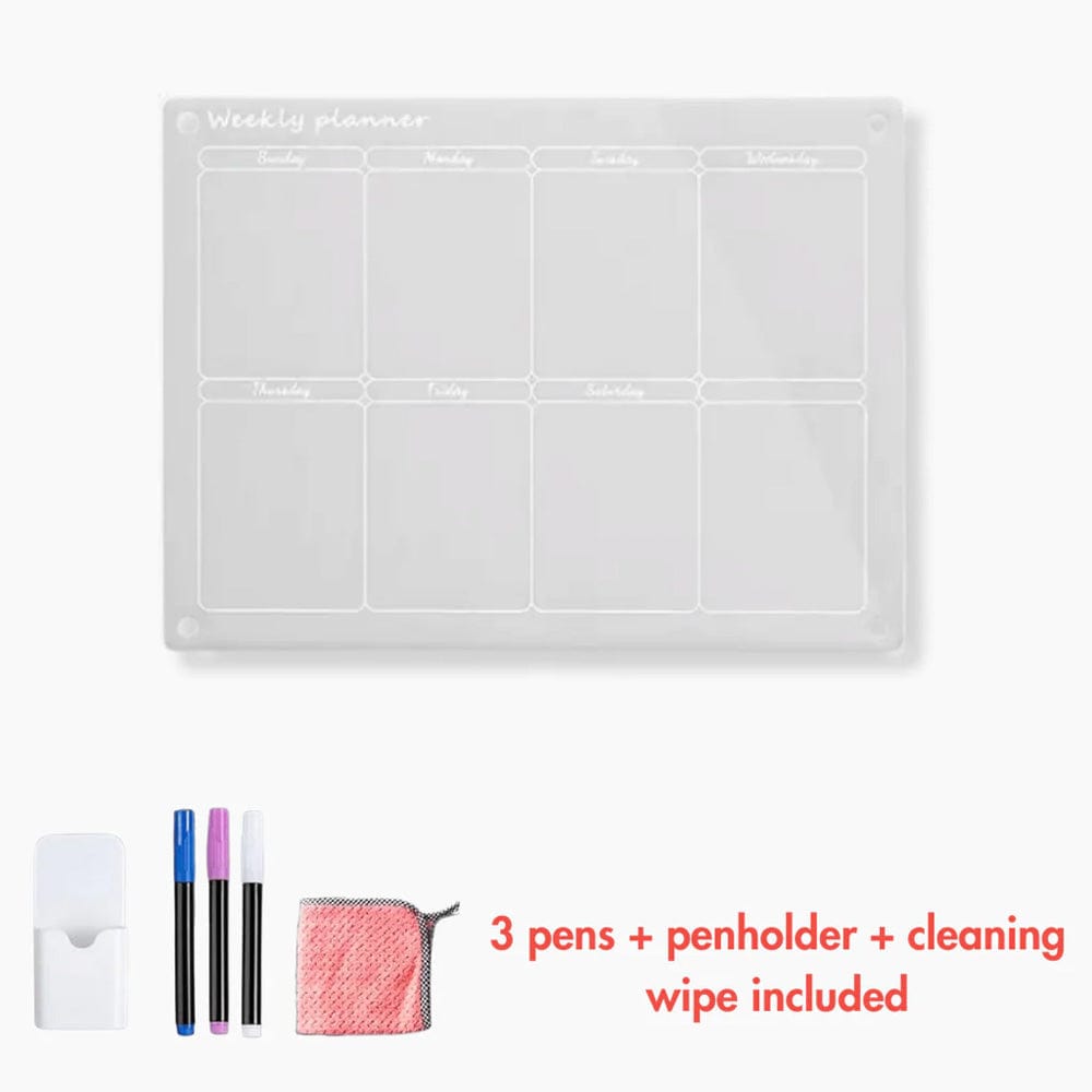 Writable Magnetic Calendar for Refrigerator – Includes Markers