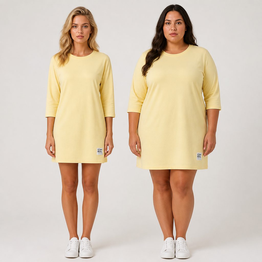 VelaFlow™ – Relaxed Crew-Neck Pocket Dress in Breathable Soft-Touch Fabric