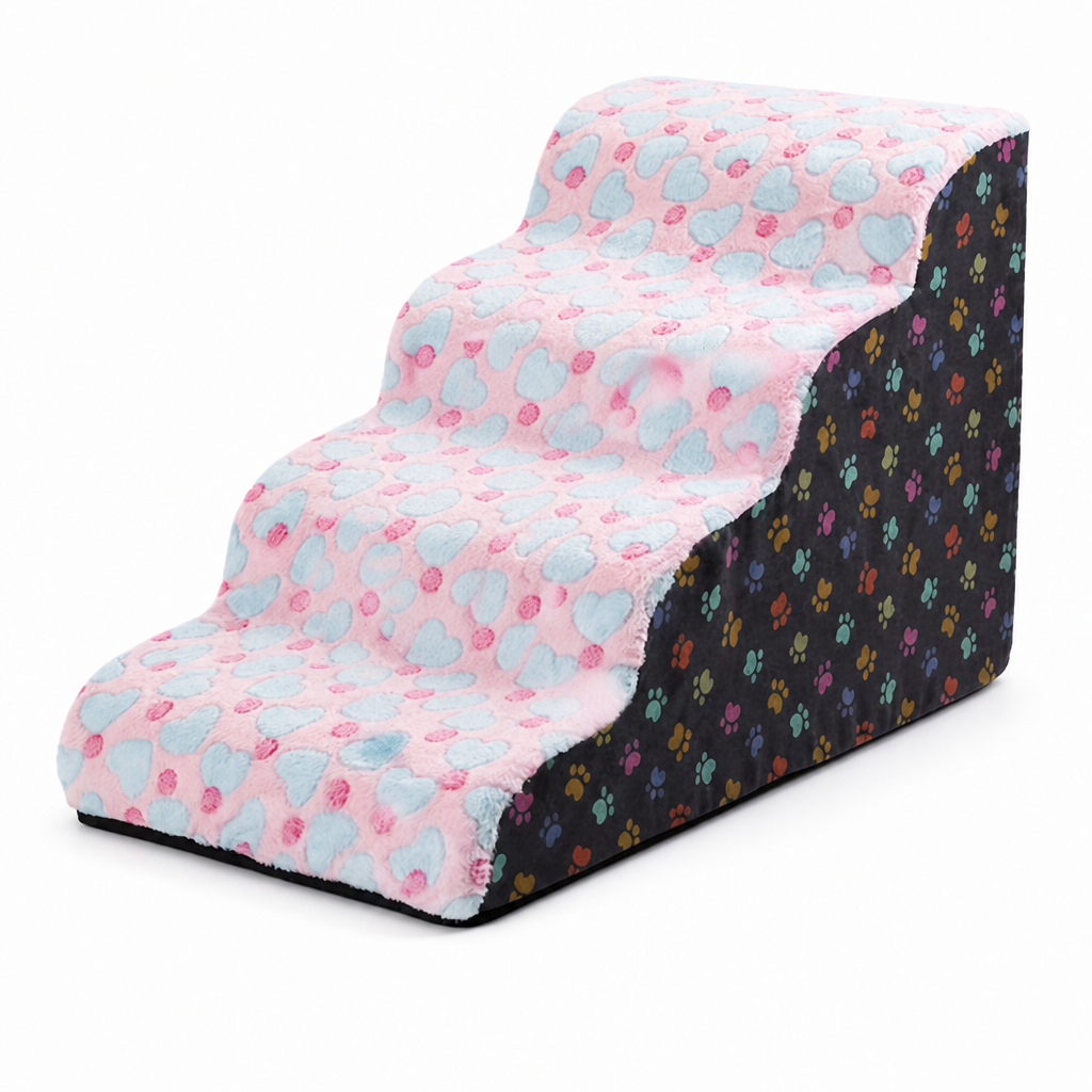 Non-Slip Plush Pet Stairs (2-5 Steps)