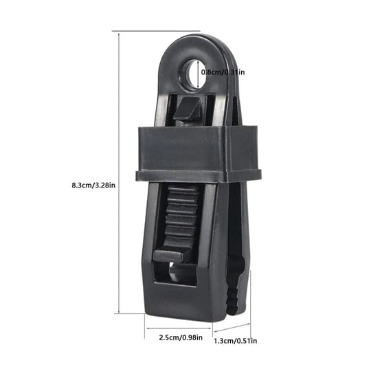 Weatherproof Clothespins Set - 50 Pieces with Spiral Lock