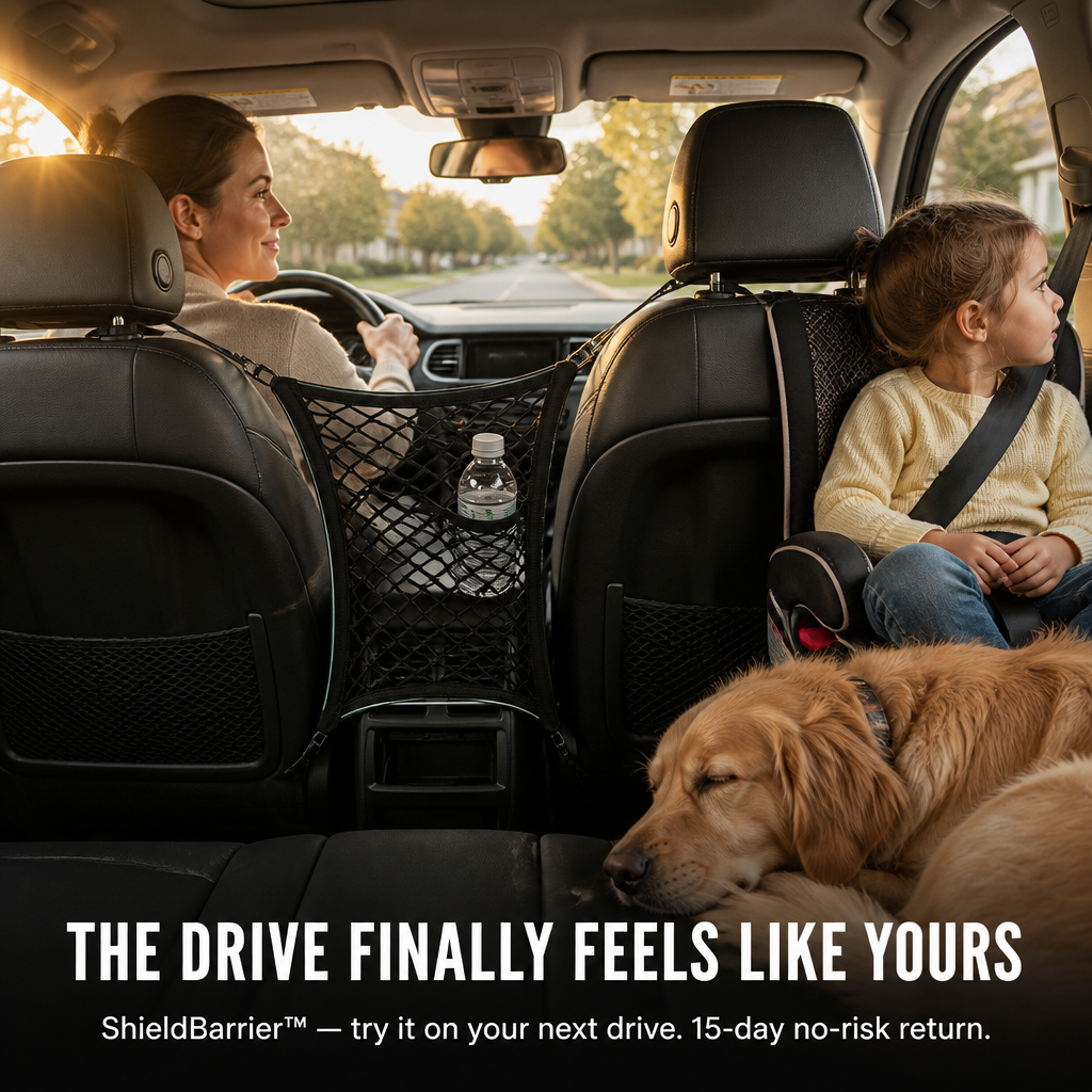 ShieldBarrier™ — Prevent Pets and Kids From Climbing Up Front While Driving