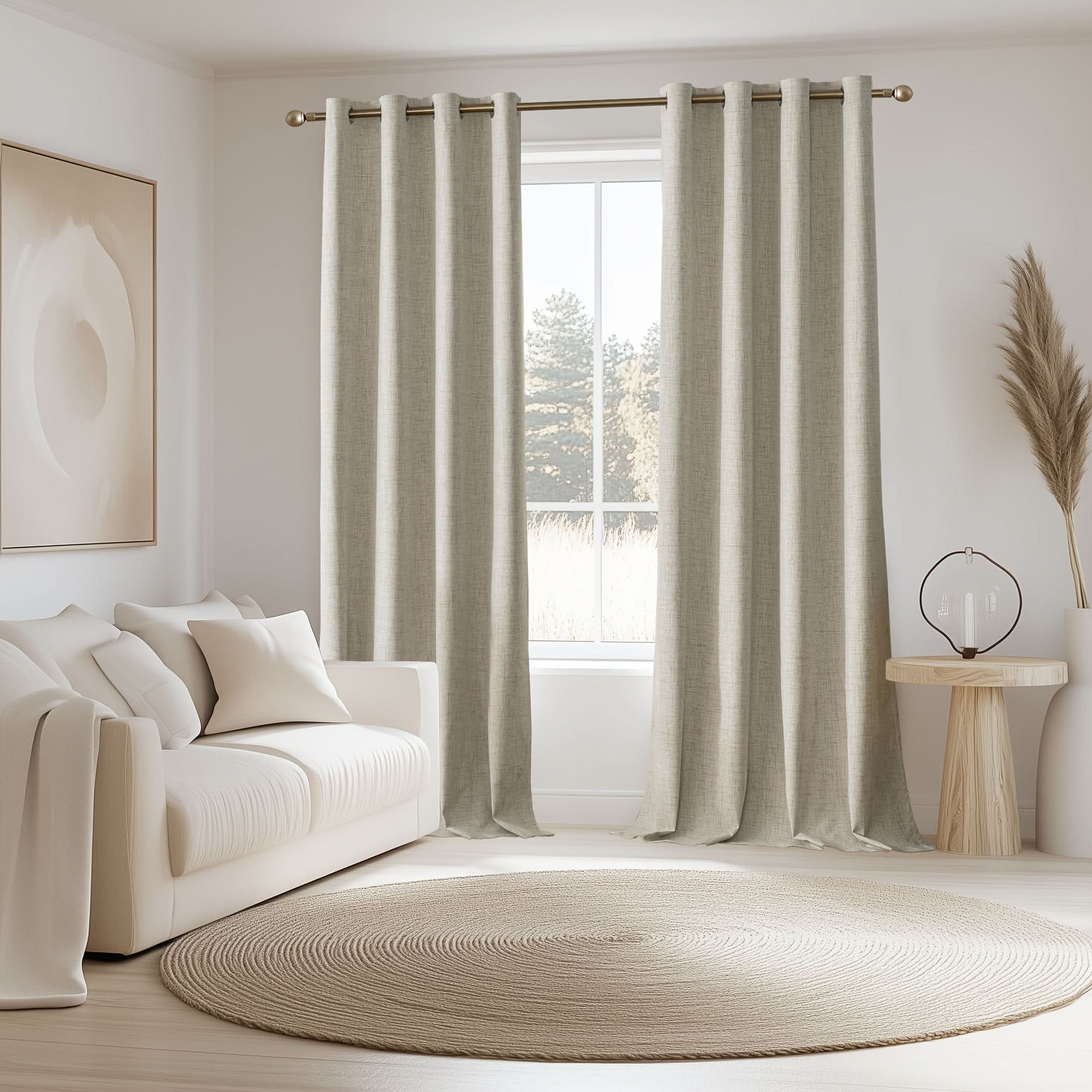 Textured Blackout Curtains for Stylish Living Room Decor